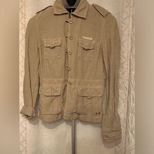 J.Crew linen/silk mix Utility jacket size small